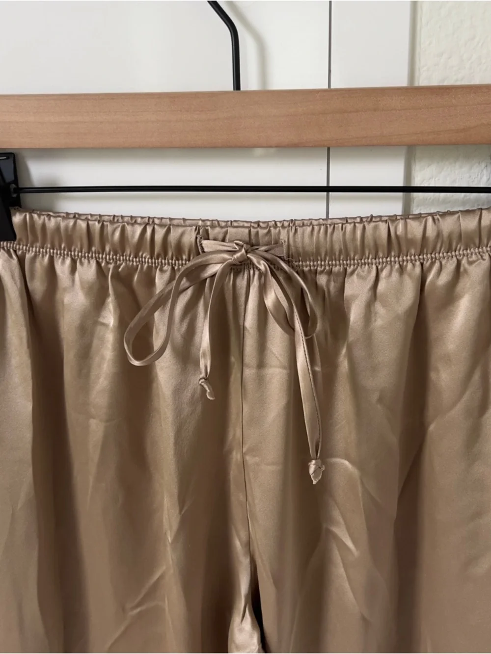 DONNI The Silk Stripe Crop Pull-on Pants In Brown - Tan / Pink - XS - NWT - Picture 6 of 8